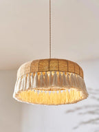 Hemp Rope Ceiling Chandelier: Japanese-Inspired Twine Pendant Lights for Home Decor