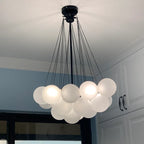 White Bubble Glass Ball Hanging Ceiling Lamp for Modern Home Decor