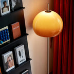 Retro Glass Gradient Orange Mushroom LED Floor Lamp for Living Room & Bedroom