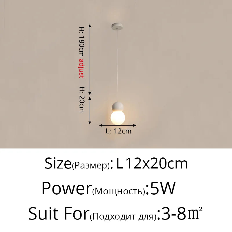 Modern LED Pendant Lights for Living Room Bedroom Bar Decor Lighting