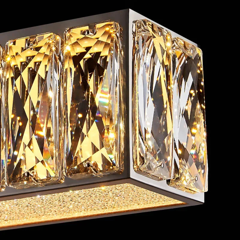 Crystal Chandelier LED Golden Modern Luxury Ceiling Home Interior Shop