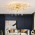Elegant Gold Crystal Chandelier for Modern Luxury Living Spaces