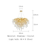 Gold Chandelier Glass Pendant Lamp for Home Decor - Modern Luxury Lighting