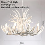 Antler Pendant Chandelier for Home Decor and Lighting, Industrial Style Deer Horn Fixture