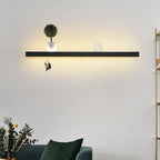 Acrylic LED Wall Lamps with Hooks for Bedroom Shelves & Background Wall Decor