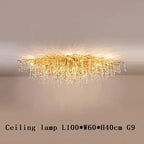 Water Drop Crystal Golden Chandelier for Living Room and Hotel Hall