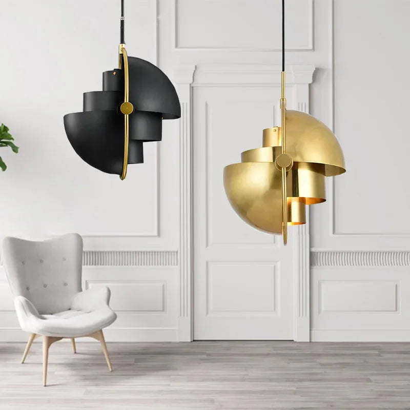 Modern Rotating Art Chandelier, Luxury Gold-Colored Silver Black White for Dining & Bar
