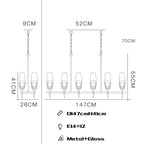 Gold Lustre Glass Chandelier: Modern Luxury Pendant for Living, Dining, Bedroom