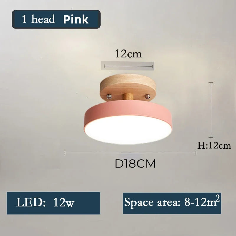 Nordic Wooden Chandelier LED Ceiling Light for Living Room, Bedroom, Kitchen, and Dining Room