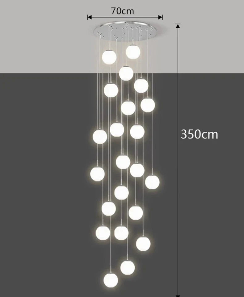 Nordic Dining Pendant Light Chandelier for Living Room, Indoor Ceiling Lamp