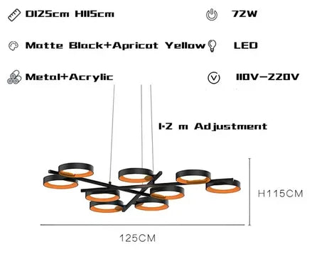 Modern LED Pendant Lamp for Living Room Dining Table Lighting