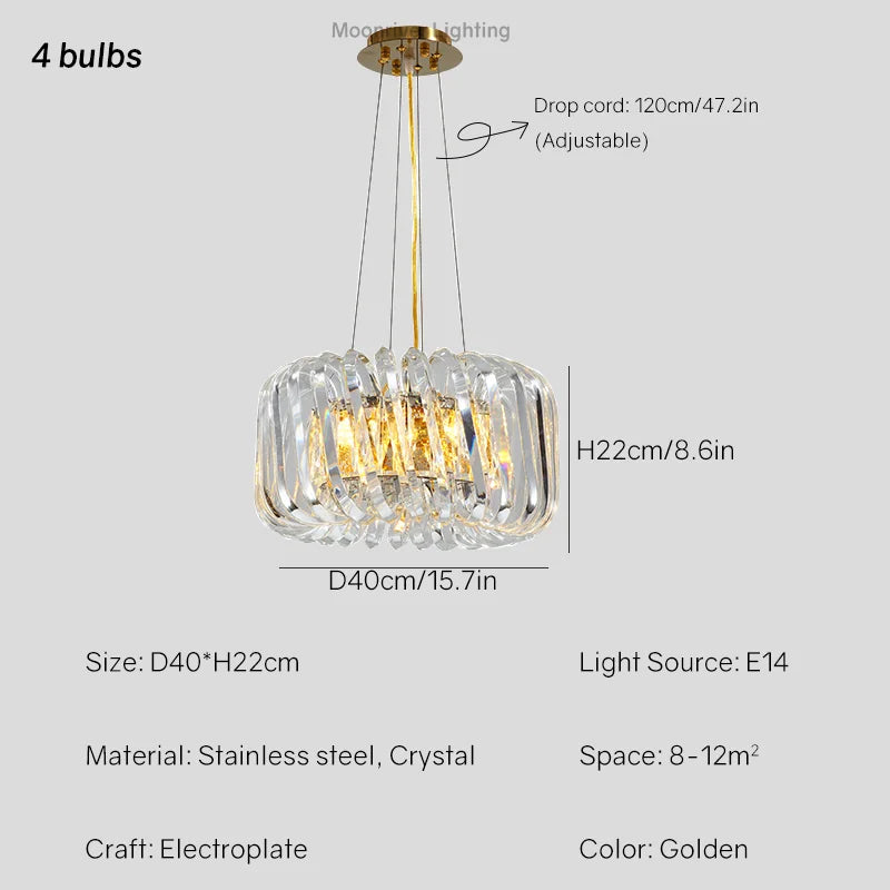 Crystal LED Ceiling Chandelier: Elegant European Home Décor Pendant Lights
