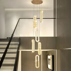 Luxury Crystal LED Chandelier for Staircase and Living Room
