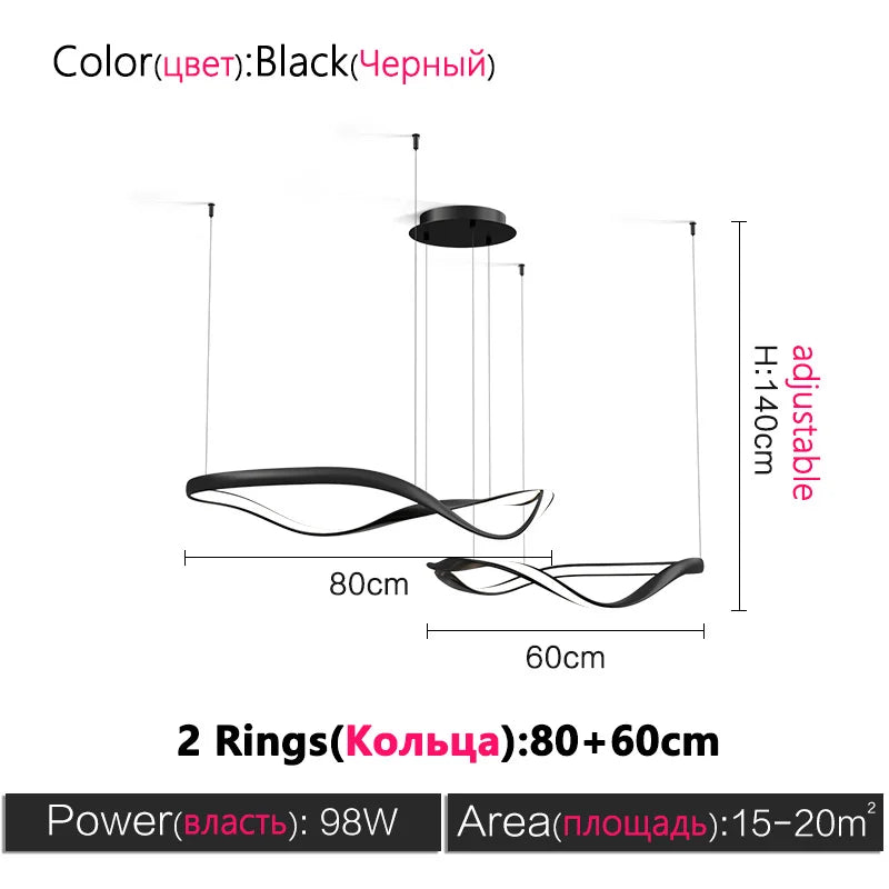 Minimalist Modern LED Chandelier for Living Room - Creative Nordic Hall Lamps