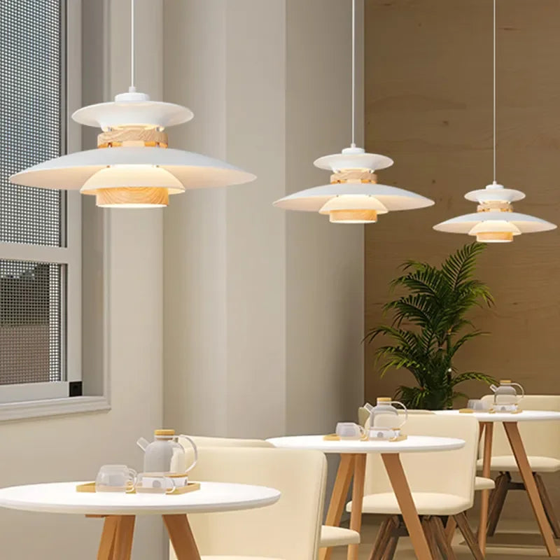 Colorful Umbrella Shape LED Pendant Chandelier for Living Room & Foyer