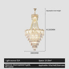 Elegant Crystal Duplex Chandelier for Livingroom, Hotel, and Villa