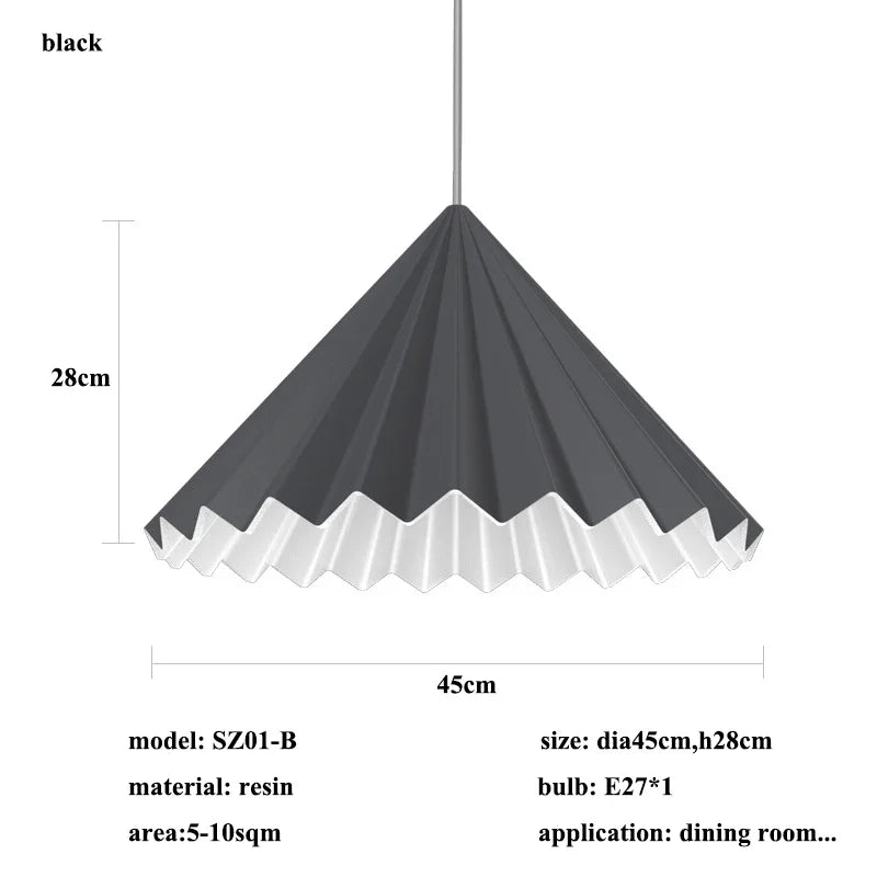 Nordic Minimalist Resin Umbrella Pendant Light with LED for Kitchen Dining Room by Afralia™