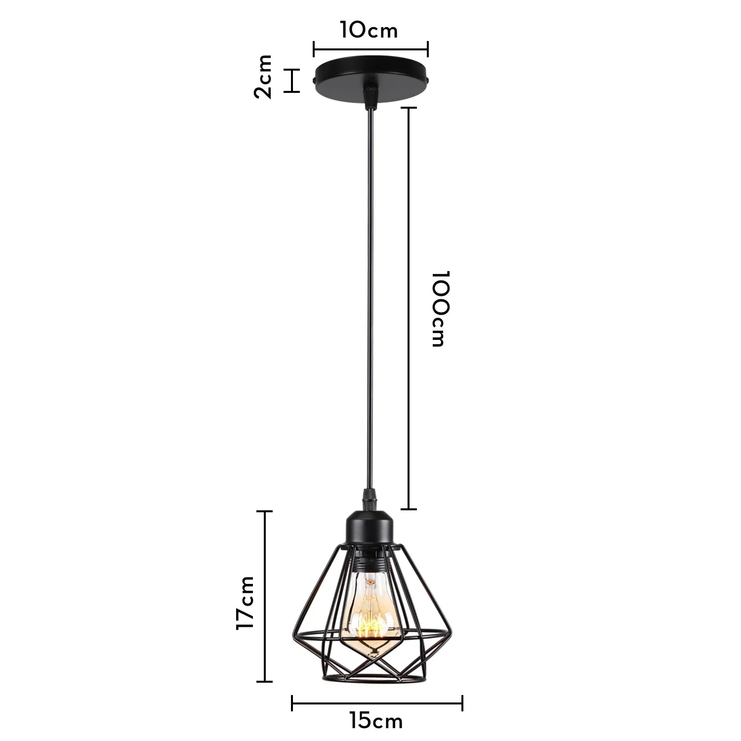 Industrial Loft Pendant LED Ceiling Light for Home Living Room Kitchen Decor