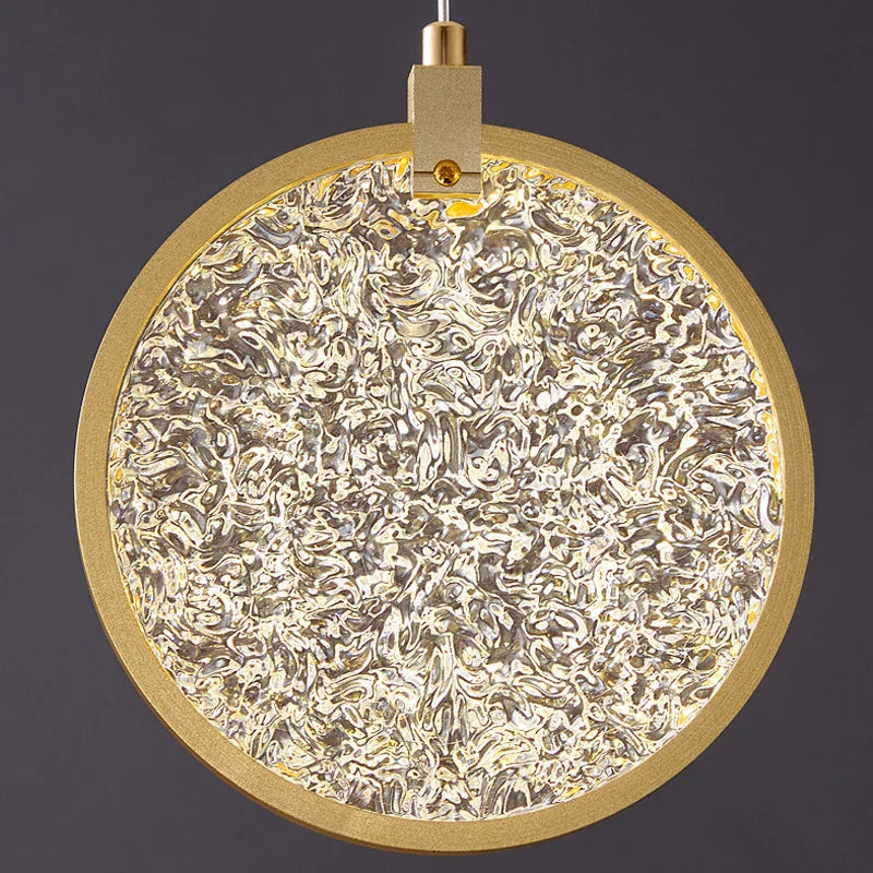 Round Cake Chandelier: Modern Staircase Lamp for High-rise Buildings, Hotels, and Homes