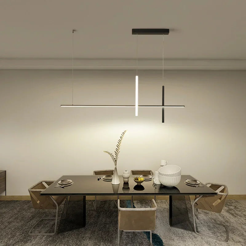 Dimmable LED Pendant Lights: Modern Minimalist Chandelier for Kitchen, Office, Dining Room
