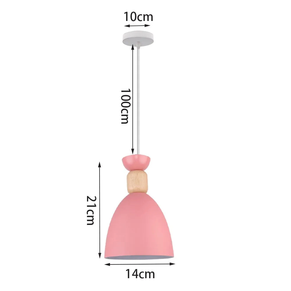 Nordic Pink Chandelier LED Pendant Light Modern Minimalist Ceiling Lamp