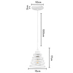 Modern LED Spiral Swirl Pendant Lamp Shade Chandelier for Living Room