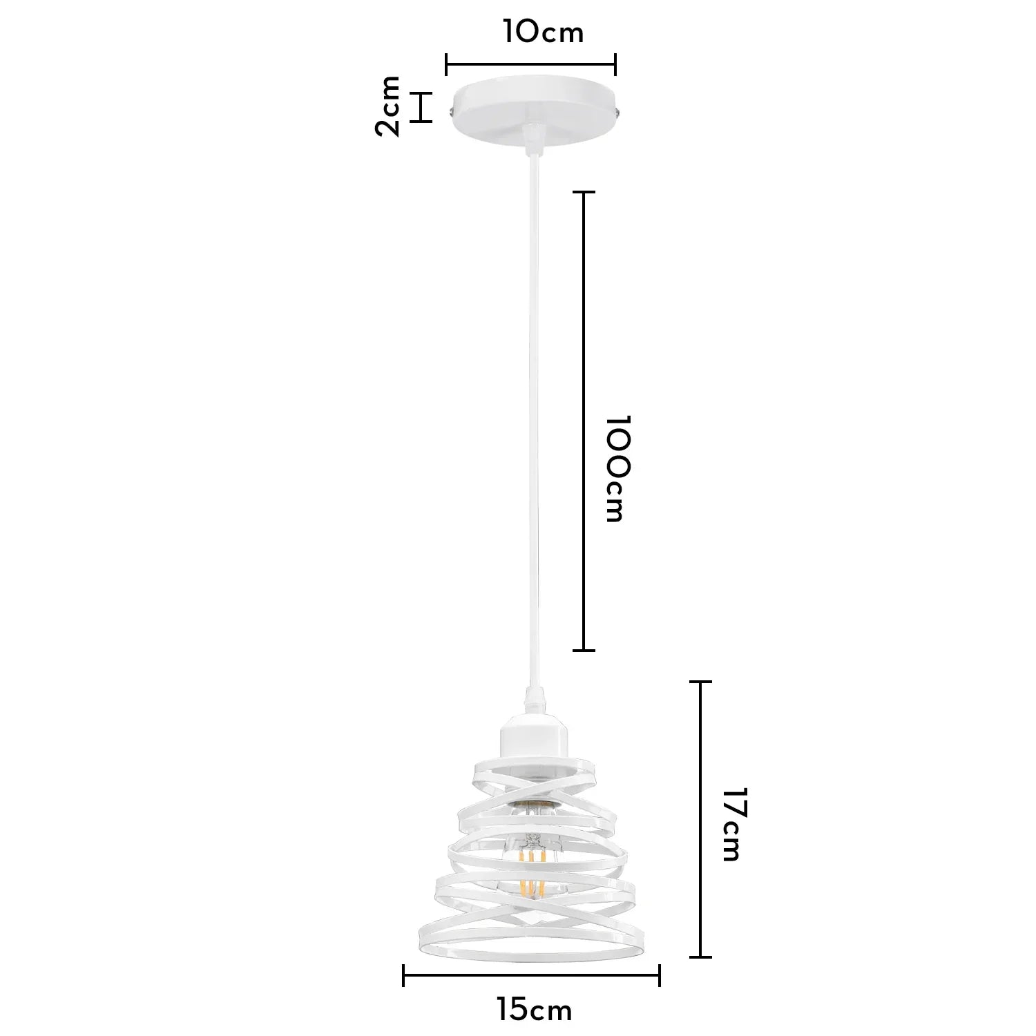 Modern LED Spiral Swirl Pendant Lamp Shade Chandelier for Living Room