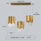 Luxury Crystal Round Chandelier LED Pendant Lamp for Living Room & Bedroom