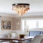 Modern Crystal LED Ceiling Light Chandelier for Living Room Bedroom