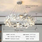 Luxury Crystal Chandelier LED Pendant Light for Modern Living Room
