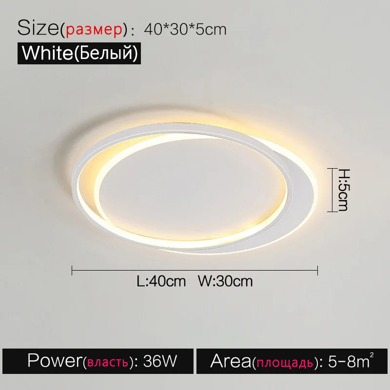 LED Ceiling Lamp Set - Modern Minimalist Nordic Bedroom Living Room Lighting