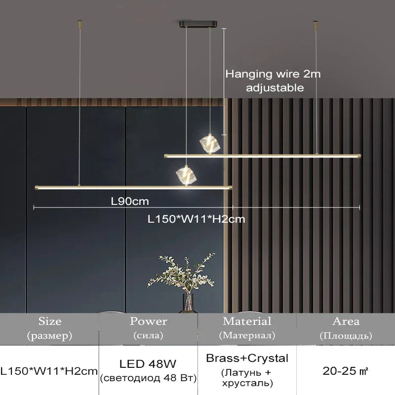 Copper LED Pendant Lights with Remote Control for Dining Room, Kitchen, and Bar
