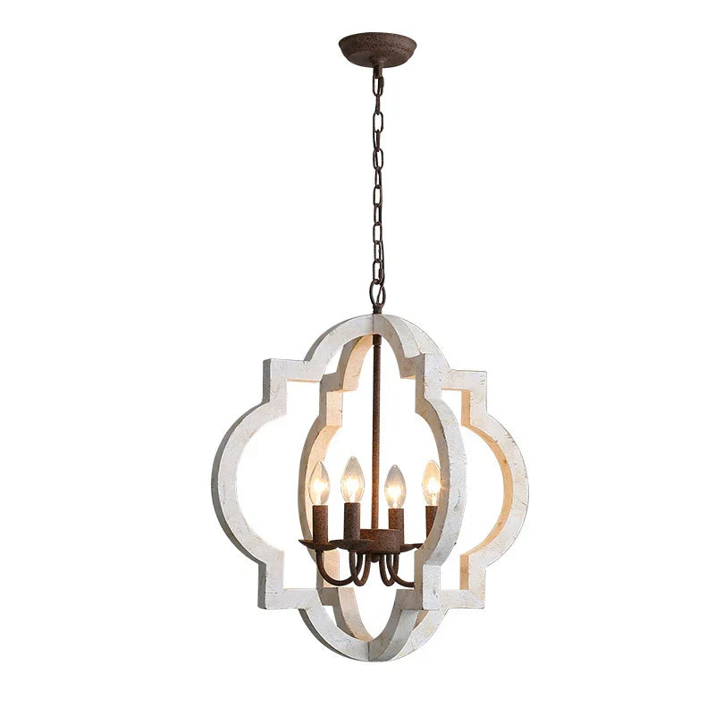 Solid Wood Chandelier: Elegant Pendant Light for Home Improvement