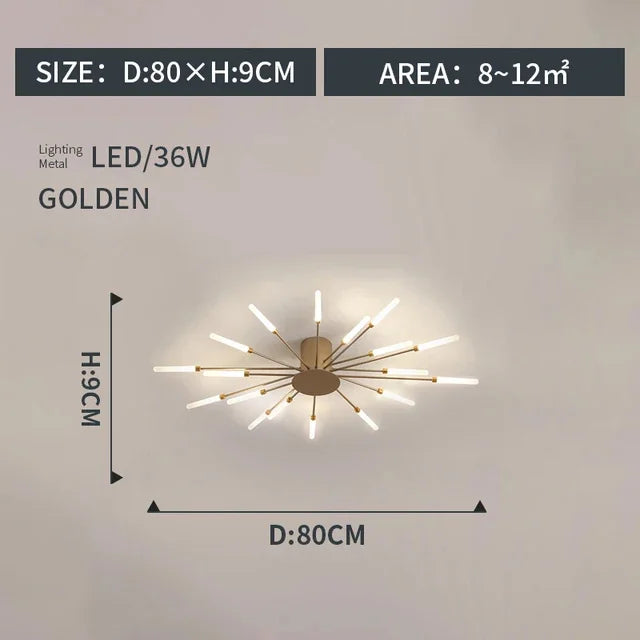LED Indoor Ceiling Light: Modern Art Luster for Bedroom Hall Living Kids Room