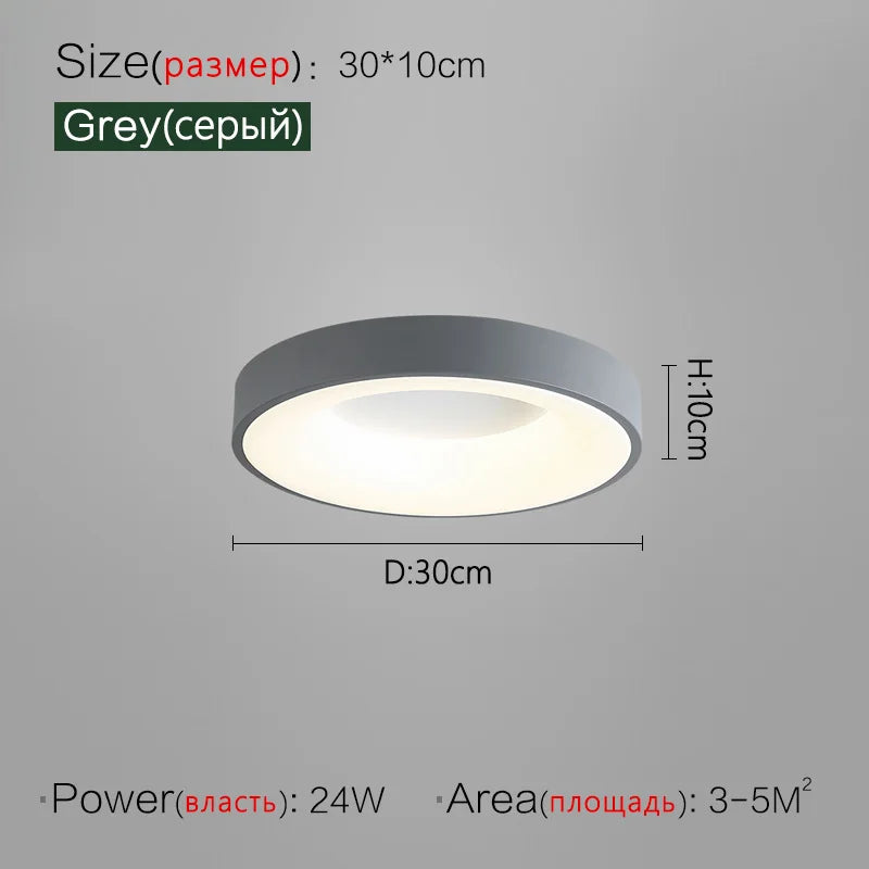 Modern Round Bedroom Lamp, Nordic Minimalist Ceiling Light for Dining Room 2023