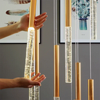 Crystal Gold Chandelier for Living Room Staircase Kitchen - Modern Nordic Design