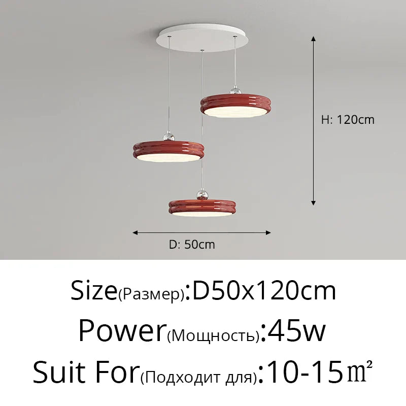 Circular Modern Chandelier Pendant Light Dimmable Indoor Lamp for Dining & Kitchen Island