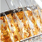 Oval Crystal Chandelier for Living Room Bedroom Study Lighting