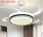 LED Invisible Fan Lamp Modern Ceiling Chandelier for Living Room Bedroom