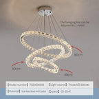 Crystal Chandelier: Modern Net Red Circle Light for Living Room, Bedroom, Restaurant