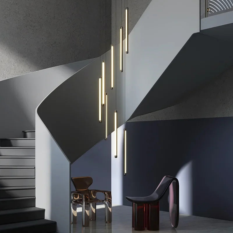 Nordic Black LED Dimmable Pendant Lights Modern Luxury Suspend Luminarias