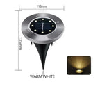 Solar Disk Light: Outdoor Garden LED Spotlight for Deck, Underground, or Buried Use