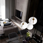 Modern Iron Glass Pendant Lights Nordic Round Ball Brass Rod Hanging Lamp