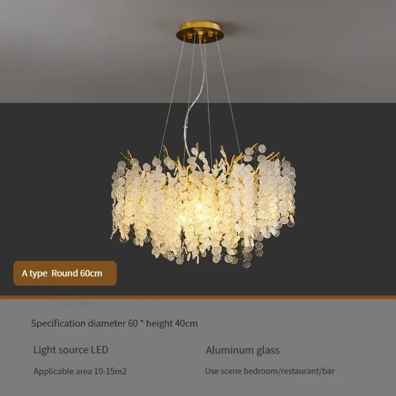 Crystal LED Chandelier: Luxury Pendant Lamp for Home Decor
