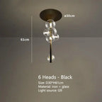 LED Bubble Chandelier Clear Glass Ball Pendant Lamp for Dining Room & Bar