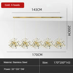 Leaf Sequin Ceiling Chandelier for Modern Living Room, Restaurant, Bar, and Shop Window