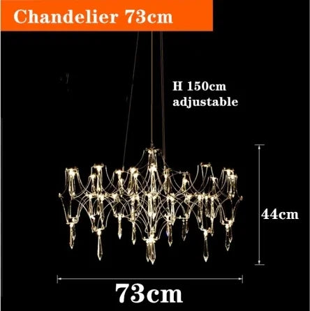 Starry Crystal Chandelier Ceiling Light for Luxury Living Spaces