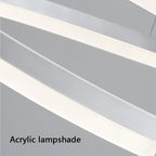 Nordic LED Pendant Lights Dimmable Chandelier Ring Lamp Fixture