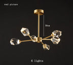 Modern Diamond Crystal Chandelier LED Light Fixtures for Kitchen Living Room