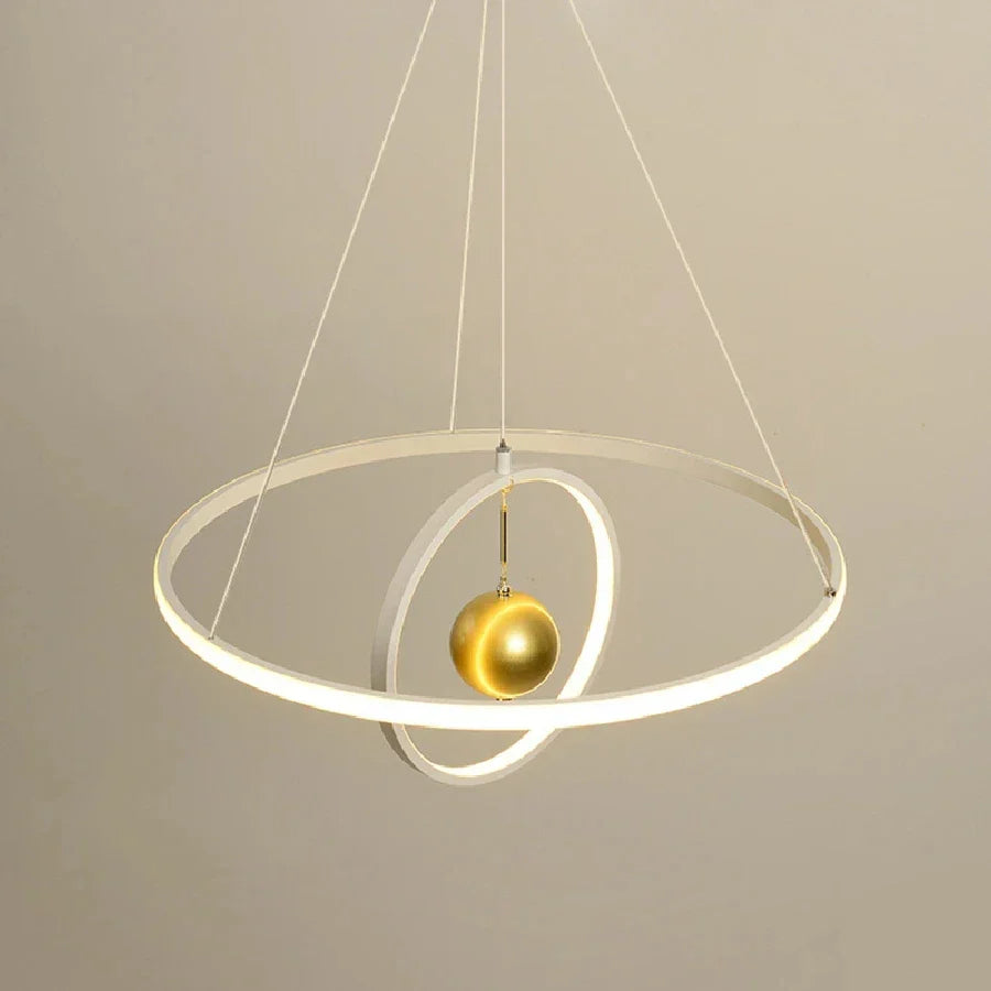 Circular Iron Ball Pendant Chandelier LED Lighting Fixtures
